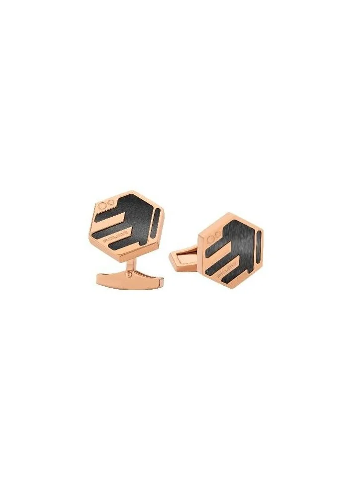 POLICE Silver Gold Cufflinks for Men